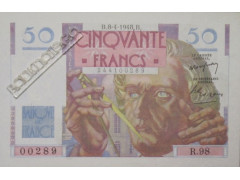 Банкнота Франция 50 (пятьдесят) франков 1948 год. Pick 127b4. UNC
