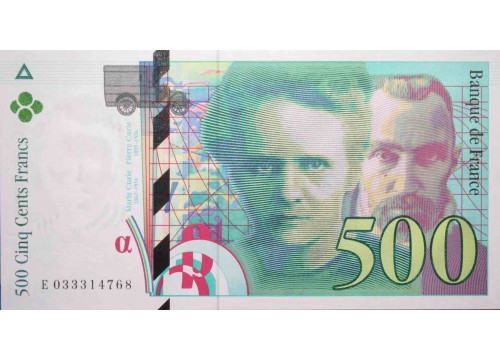 Банкнота Франция 500 (пятьсот) франков 1995 год. Pick 160a. UNC