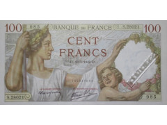 Банкнота Франция 100 (сто) франков 1942 год. Pick 94.2. UNC