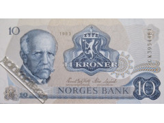 Банкнота Норвегия 10 (десять) крон 1983 год. Pick 36c6. UNC