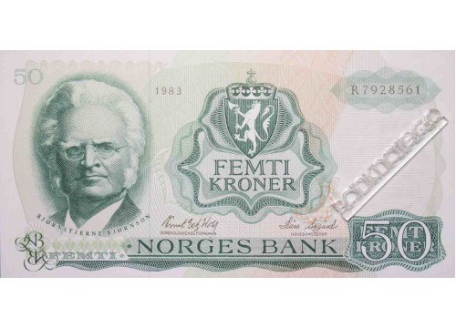 Банкнота Норвегия 50 (пятьдесят) крон 1995-2015 год. Pick 37d. UNC
