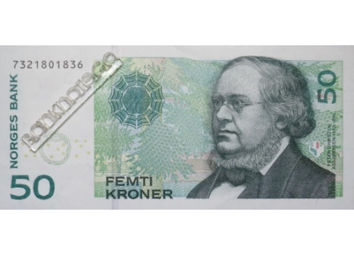 Банкнота Норвегия 50 (пятьдесят) крон 2005 год. Pick 46c2. UNC
