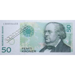 Банкнота Норвегия 50 (пятьдесят) крон 2011 год. Pick 46d. UNC
