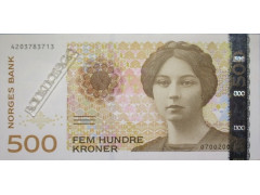 Банкнота Норвегия 500 (пятьсот) крон 2002 год. Pick 51c. UNC