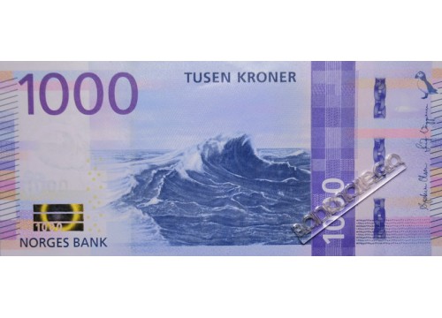 Банкнота Норвегия 1000 (тысяча) крон 2019 год. Pick W57. UNC