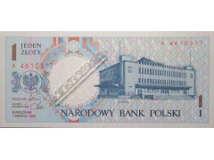 Банкнота Польша 1 (один) злотый 1990 год. Pick 164. UNC