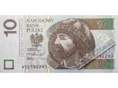 Банкнота Польша 10 (десять) злотых 2016 год. Pick 183. UNC