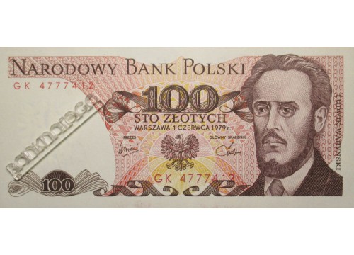 Банкнота Польша 100 (сто) злотых 1979 год. Pick 143c. UNC