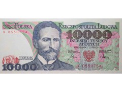Банкнота Польша 10000 (десять тысяч) злотых 1987 год. Pick 151a. UNC