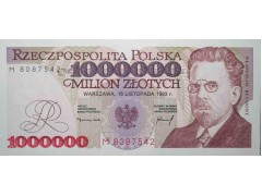 Банкнота Польша 1000000 (миллион) злотых 1993 год. Pick 162. UNC
