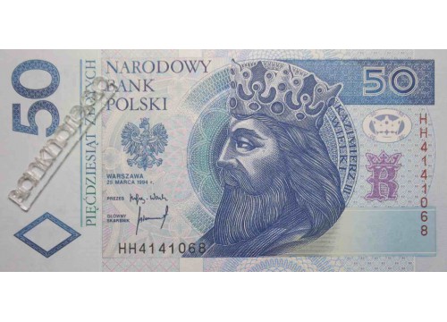 Банкнота Польша 50 (пятьдесят) злотых 1994 год. Pick 175. UNC