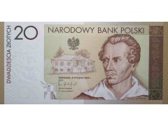 Банкнота Польша 20 (двадцать) злотых 2009 год. Pick 180. UNC 