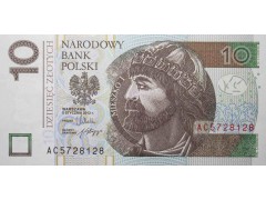 Банкнота Польша 10 (десять) злотых 2012 год. Pick 183. UNC
