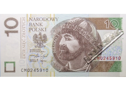 Банкнота Польша 10 (десять) злотых 2025 год. Pick 183c. UNC