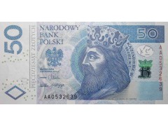 Банкнота Польша 50 (пятьдесят) злотых 2012 год. Pick 185. UNC