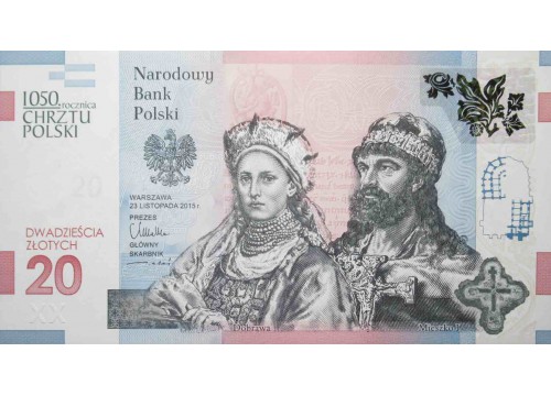 Банкнота Польша 20 (двадцать) злотых 2015 год. Pick 188A. UNC Буклет