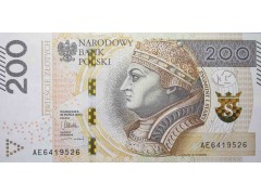 Банкнота Польша 200 (двести) злотых 2015 год. Pick 189. UNC