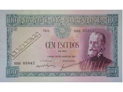 Банкнота Португалия 100 (сто) эскудо 1957 год. Pick 159. UNC