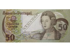 Банкнота Португалия 50 (пятьдесят) эскудо 1980 год. Pick 174b6. UNC