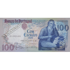 Банкнота Португалия 100 (сто) эскудо 1980 год. Pick 178a1. UNC