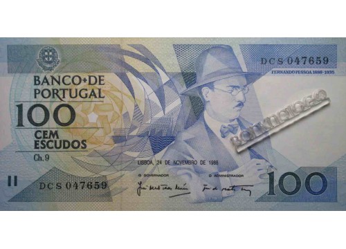 Банкнота Португалия 100 (сто) эскудо 1988 год. Pick 179f3. UNC