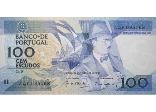 Банкнота Португалия 100 (сто) эскудо 1987 год. Pick 179b4. UNC