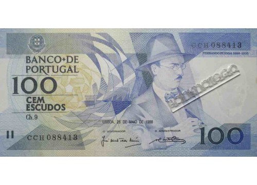 Банкнота Португалия 100 (сто) эскудо 1988 год. Pick 179f1. UNC