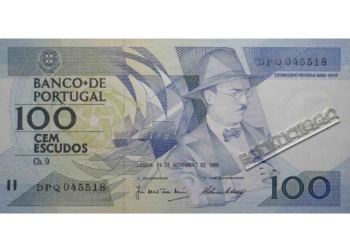 Банкнота Португалия 100 (сто) эскудо 1988 год. Pick 179f1. UNC