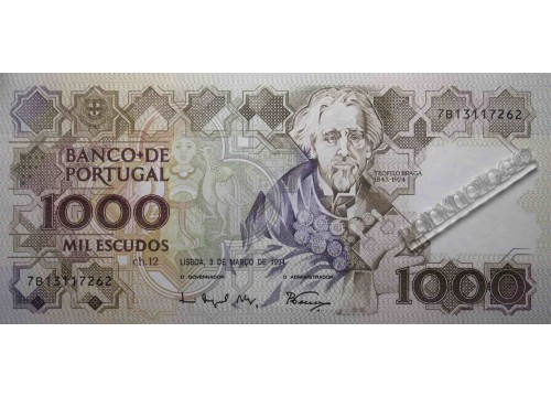 Банкнота Португалия 1000 (тысяча) эскудо 1994 год. Pick 181k4. UNC