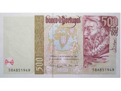 Банкнота Португалия 500 (пятьсот) эскудо 1997 год. Pick 187b2. UNC