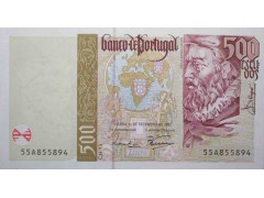 Банкнота Португалия 500 (пятьсот) эскудо 1997 год. Pick 187b4. UNC