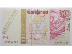 Банкнота Португалия 500 (пятьсот) эскудо 1997 год. Pick 187b5. UNC