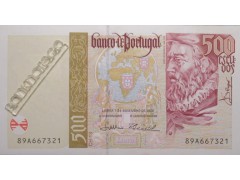 Банкнота Португалия 500 (пятьсот) эскудо 2000 год. Pick 187c. UNC