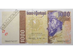 Банкнота Португалия 1000 (тысяча) эскудо 1998 год. Pick 188c8. UNC