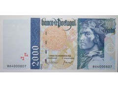 Банкнота Португалия 2000 (две тысячи) эскудо 2000 год. Pick 189d2. UNC
