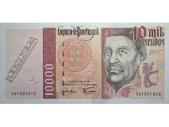 Банкнота Португалия 10000 (десять тысяч) эскудо 1996 год. Pick 191b4. UNC