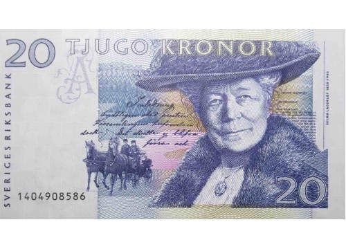 Банкнота Швеция 20 (двадцать) крон 1991 год. Pick 61a. UNC