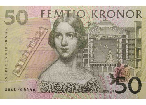 Банкнота Швеция 50 (пятьдесят) крон 2000 год. Pick 62a. UNC