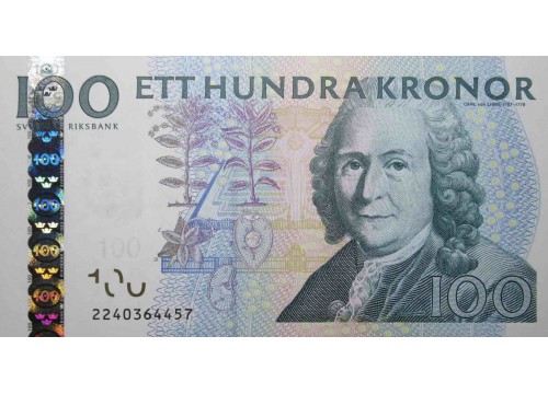 Банкнота Швеция 100 (сто) крон 2002 год. Pick 65a. UNC