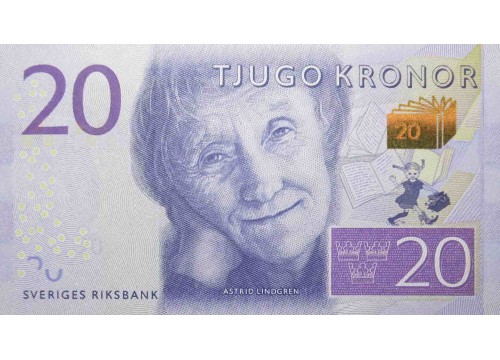 Банкнота Швеция 20 (двадцать) крон 2015 год. Pick 69a. UNC