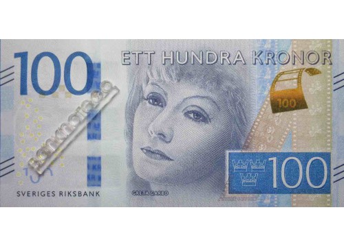 Банкнота Швеция 100 (сто) крон 2016 год. Pick 71b. UNC