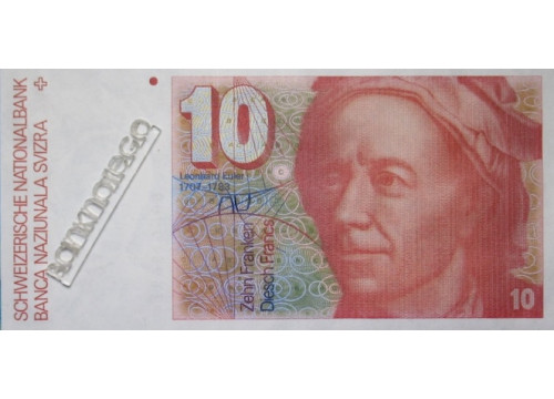 Банкнота Швейцария 10 (десять) франков 1980 год. Pick 53b2. UNC