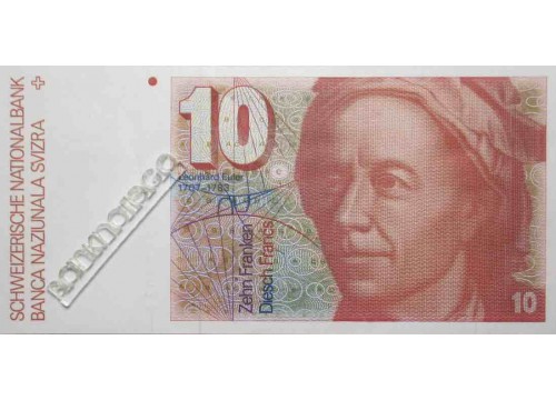 Банкнота Швейцария 10 (десять) франков 1987 год. Pick 53g3. UNC