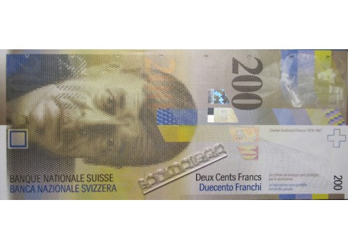 Банкнота Швейцария 200 (двести) франков 2006 год. Pick 73c3. UNC