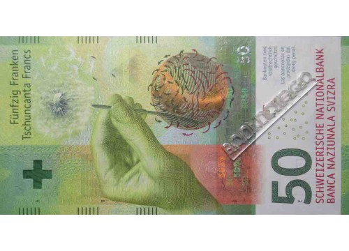 Банкнота Швейцария 50 (пятьдесят) франков 2015 год. Pick 77c. UNC