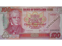 Банкнота Шотландия 100 (сто) фунтов 1999 год. Pick 123e. UNC