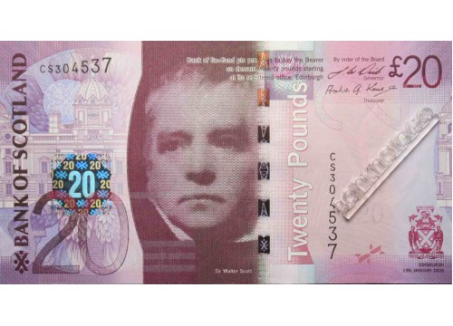 Банкнота Шотландия 20 (двадцать) фунтов 2009 год. Pick 126b. UNC