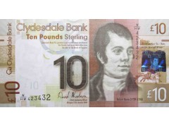 Банкнота Шотландия 10 (десять) фунтов 2009 год. Pick 229Ja. UNC