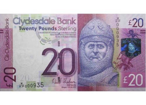 Банкнота Шотландия 20 (двадцать) фунтов 2013 год. Pick 229Kb. UNC