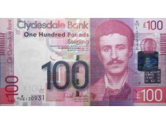 Банкнота Шотландия 100 (сто) фунтов 2009 год. Pick 229M. UNC